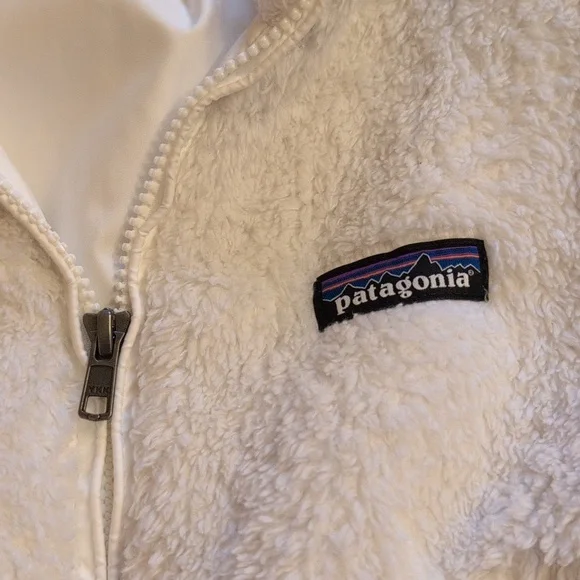 Patagonia Los Gatos Fleece Vest White Sherpa Full Zip Size M - Picture 5 of 14